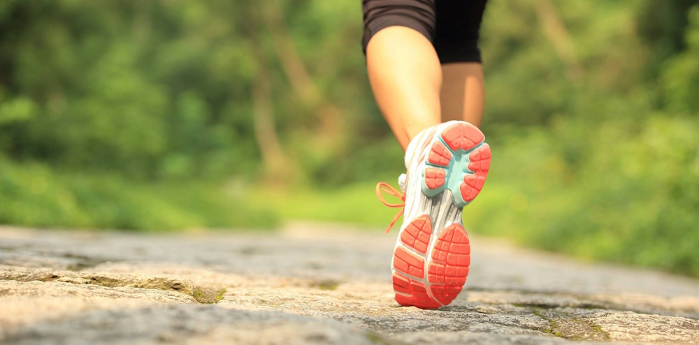 Walking on pathway